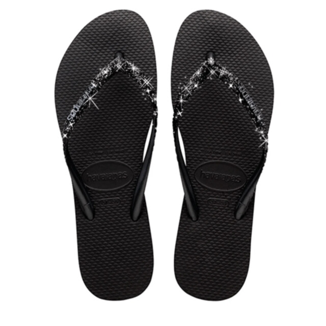 Havaianas Slim glitter ii | black/black teenslippers dames 4146975.1069 large