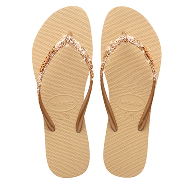 Havaianas Slim glitter ii | sand golden teenslippers dames 4146975.9177 large