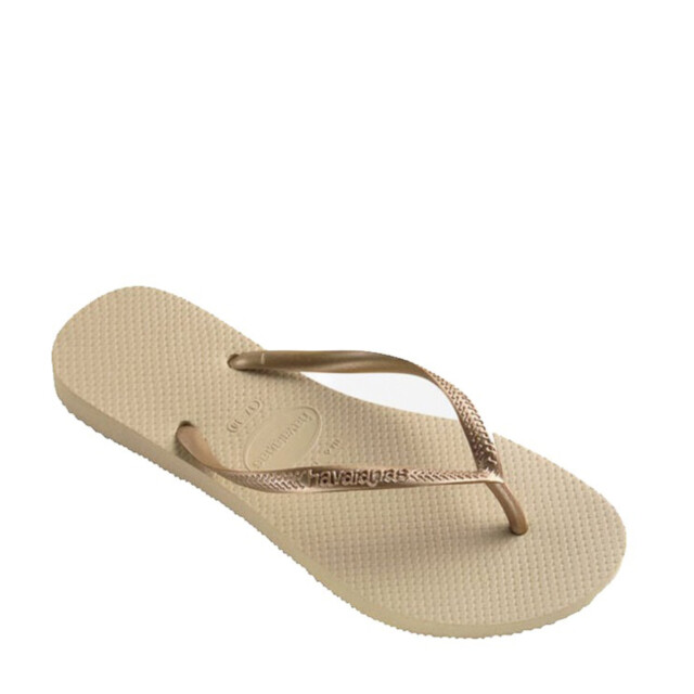 Havaianas Slim | sand grey/light golden teenslippers dames 4000030.2719 large