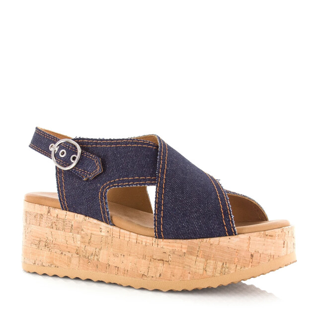VIA VAI Sissel capri | denim sandalen sleehak sandalen met hak dames 62080-01-603 large