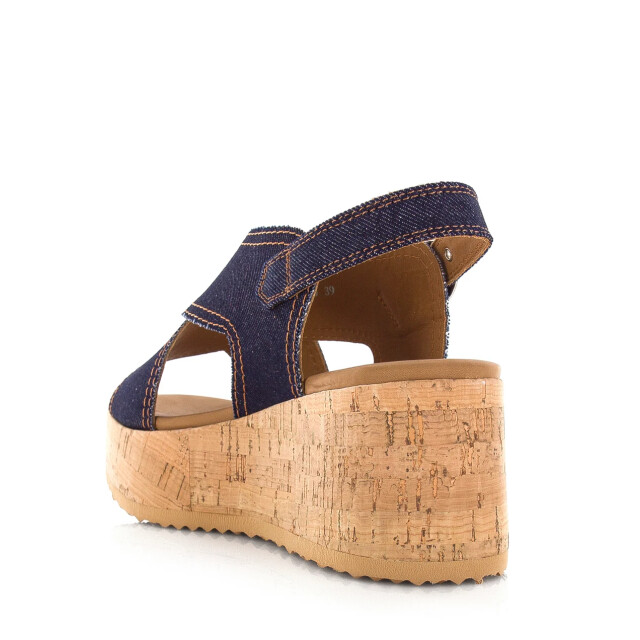 VIA VAI Sissel capri | denim sandalen sleehak sandalen met hak dames 62080-01-603 large