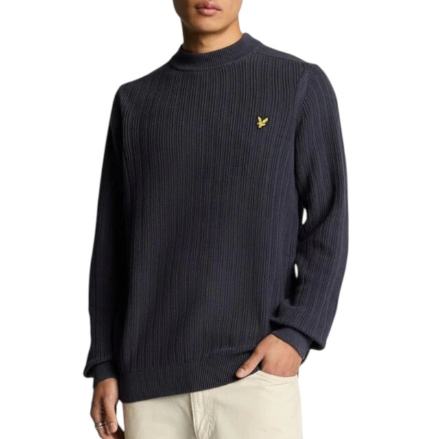 Lyle and Scott Crew neck trui Lyle & Scott Blauw Crew Neck Trui large