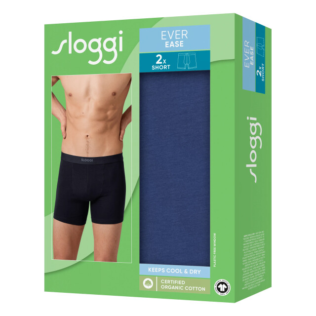 Sloggi Ever ease short 2-pack indigo Sloggi Men Ever Ease Short 2 pack 10222372 6312DeepCobalt large
