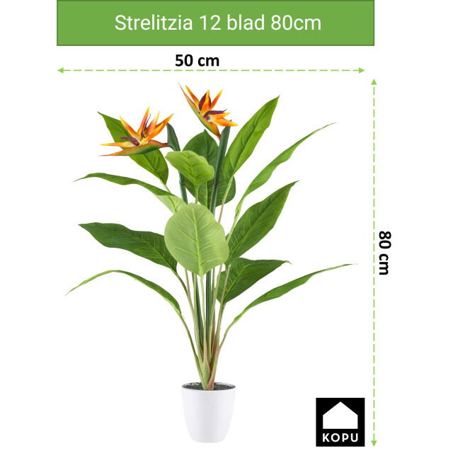 Kopu ® kunstplant strelitzia 80cm pot wit/ paradijsvogelplant 3061193 large