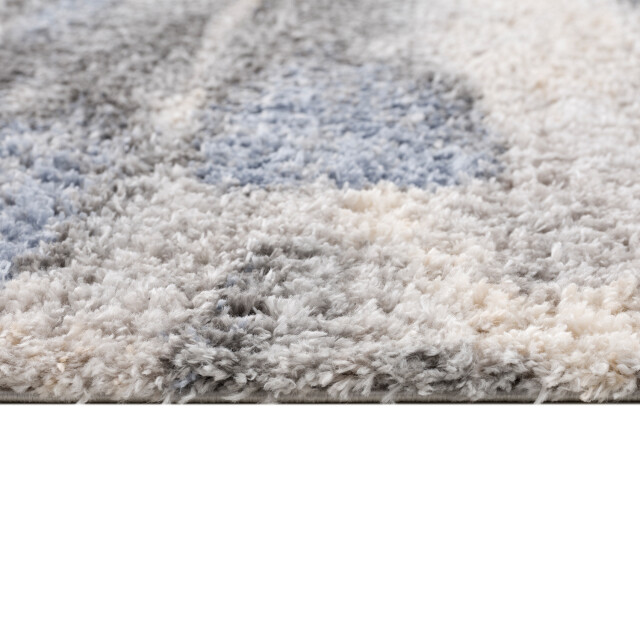 Muratap Versay hoogpolig vloerkleed golvend design grijs/blauw franjes- 80x150 cm 3046042 large