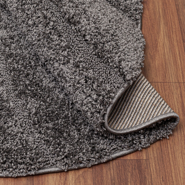 Muratap Luxus shaggy plus hoogpolig vloerkleed skandi design uni effen rond 3046064 large