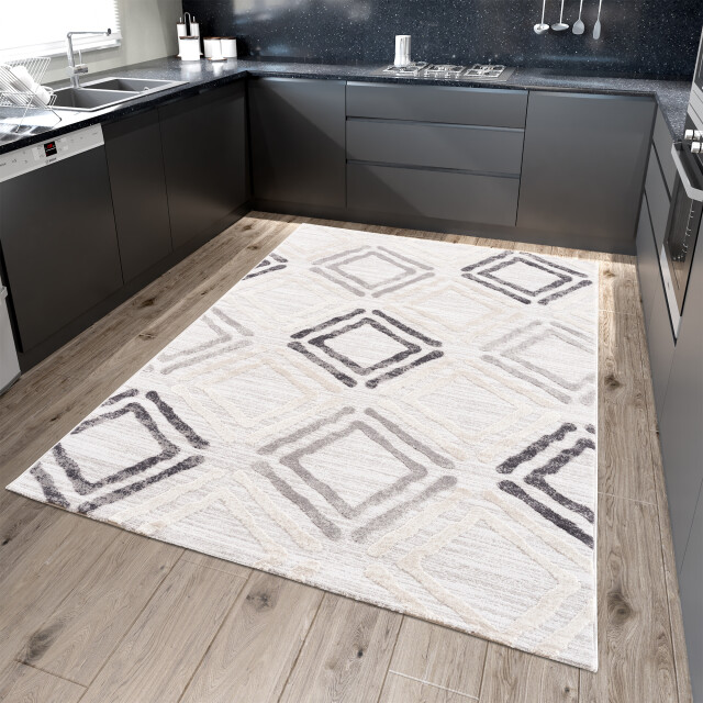 Muratap Evra burano modern vloerkleed laagpolig tapijt creme- 200x280 cm 3046222 large