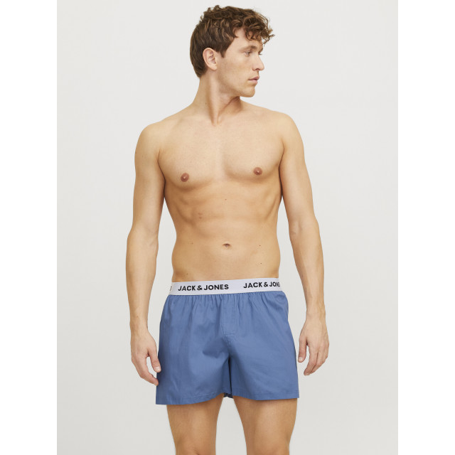 Jack & Jones Heren wijde boxershorts geweven jactokyo 3-pack blauw/zwart 12273616 large