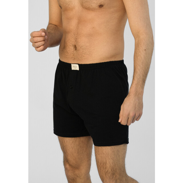 Phil & Co Wijde boxershorts jersey stretch effen blauw/zwart 6-pack PH-J6 -1+2 large