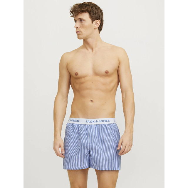 Jack & Jones Heren wijde boxershorts geweven jactokyo 3-pack blauw/zwart 12273616 large