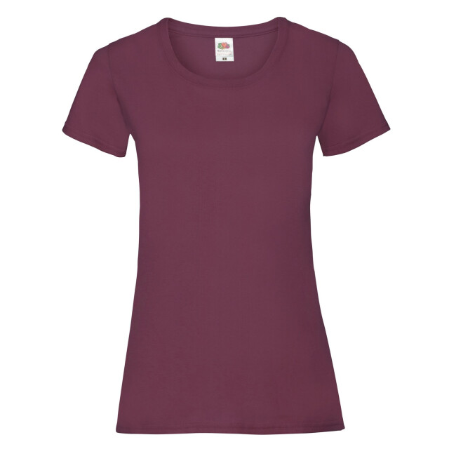 Fruit of the Loom Dames valueweight t-shirt UTLT2232_burgundy large