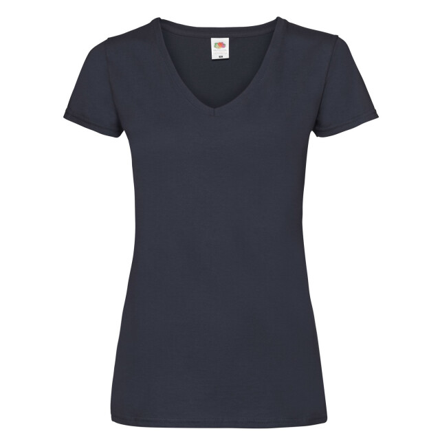 Fruit of the Loom Dames valueweight v hals t-shirt UTLT2261_deepnavy large