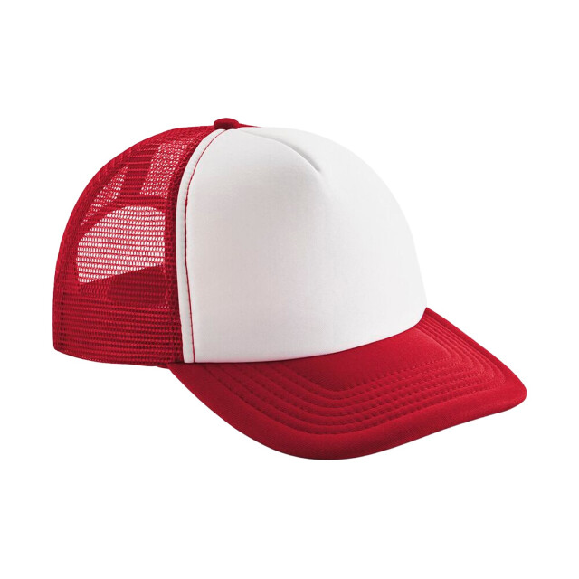 Beechfield Kinderen/kinderen vintage snapback trucker cap UTLT2217_classicredwhite large