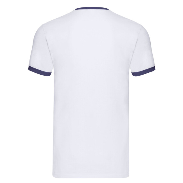 Fruit of the Loom Heren ringer 160 t-shirt UTLT1992_whitenavy large