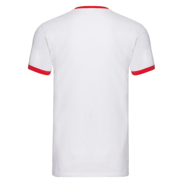 Fruit of the Loom Heren ringer 160 t-shirt UTLT1992_whitered large