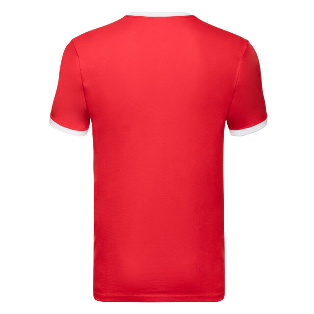 Fruit of the Loom Heren ringer 160 t-shirt UTLT1992_redwhite large