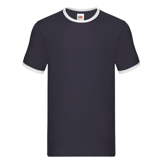 Fruit of the Loom Heren ringer 160 t-shirt UTLT1992_navywhite large