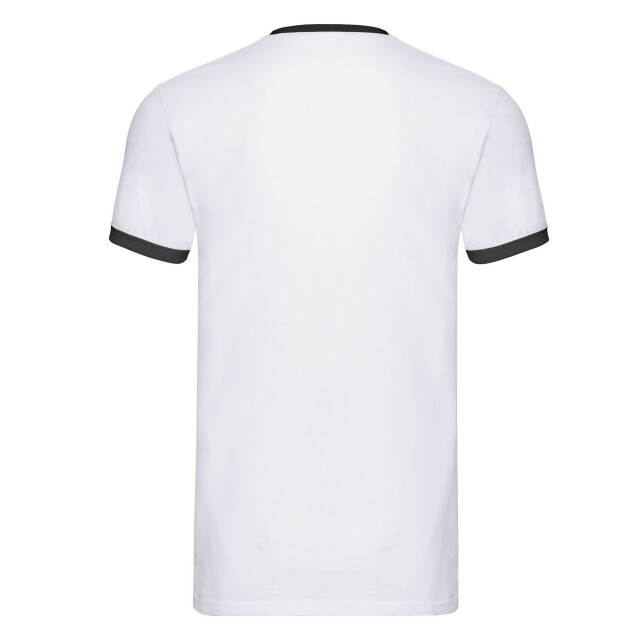 Fruit of the Loom Heren ringer 160 t-shirt UTLT1992_whiteblack large