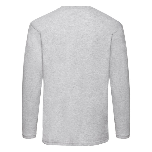 Fruit of the Loom Unisex adult valueweight t-shirt met lange mouwen UTLT1954_heathergrey large