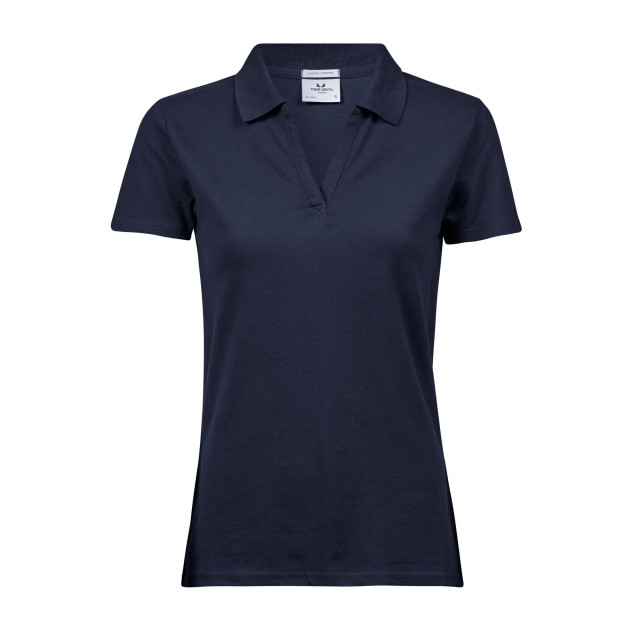 Tee Jays Dames luxe stretch v hals poloshirt UTLT1962_navy large