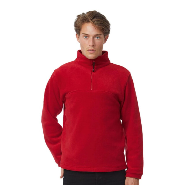 B and C Unisex highlander+ quarter zip fleece top voor volwassenen UTLT1908_red large