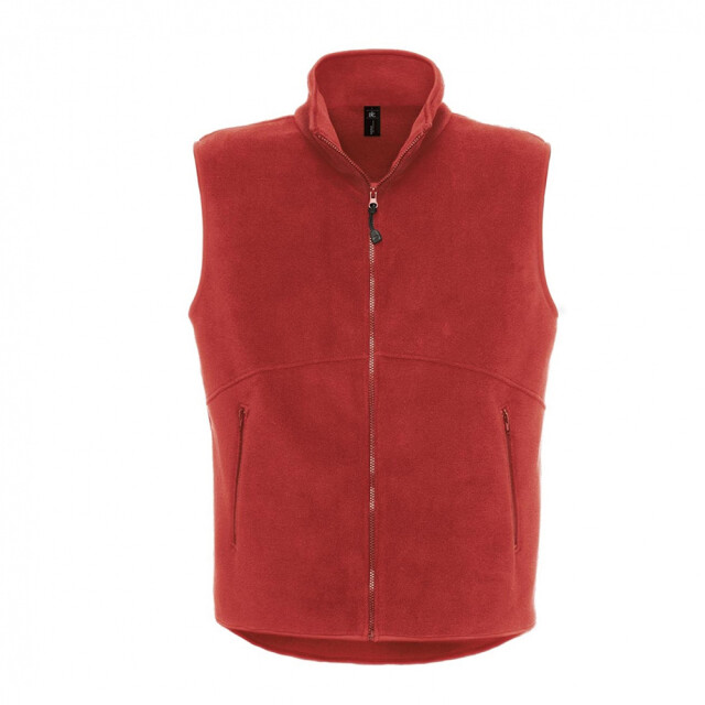 B and C Volwassen uniseks traveller+ mouwloze fleece jas UTLT1444_red large