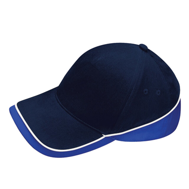 Beechfield Teamwear wedstrijd baseball cap UTLT1157_frenchnavybrightroyalwhite large