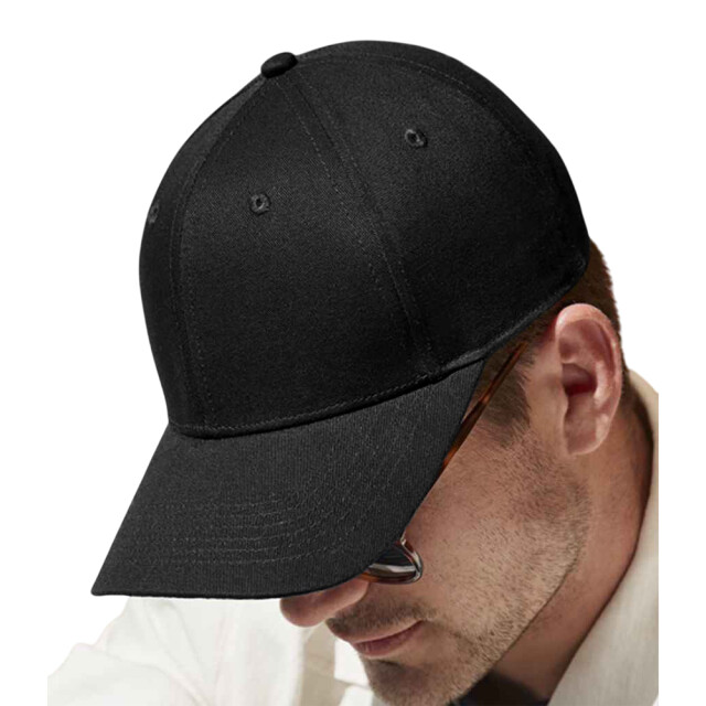 Beechfield Earthaware classic 6 panel organic cotton baseball cap UTLT1122_black large