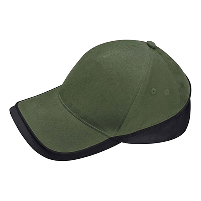 Beechfield Teamwear wedstrijd baseball cap UTLT1157_olivegreenblack large