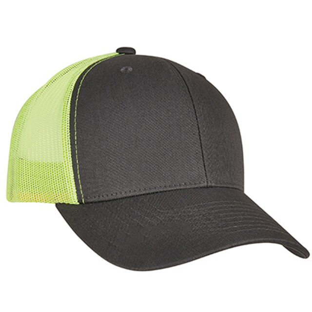 Flexfit Retro tweekleurige truckerpet UTLT1166_charcoalneongreen large