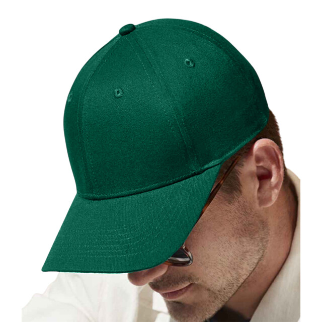 Beechfield Earthaware classic 6 panel organic cotton baseball cap UTLT1122_bottlegreen large