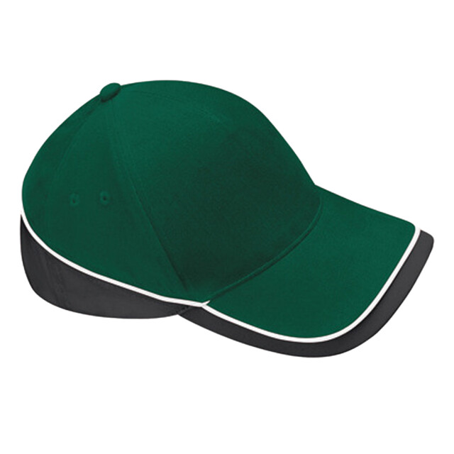 Beechfield Teamwear wedstrijd baseball cap UTLT1157_bottlegreenblackwhite large