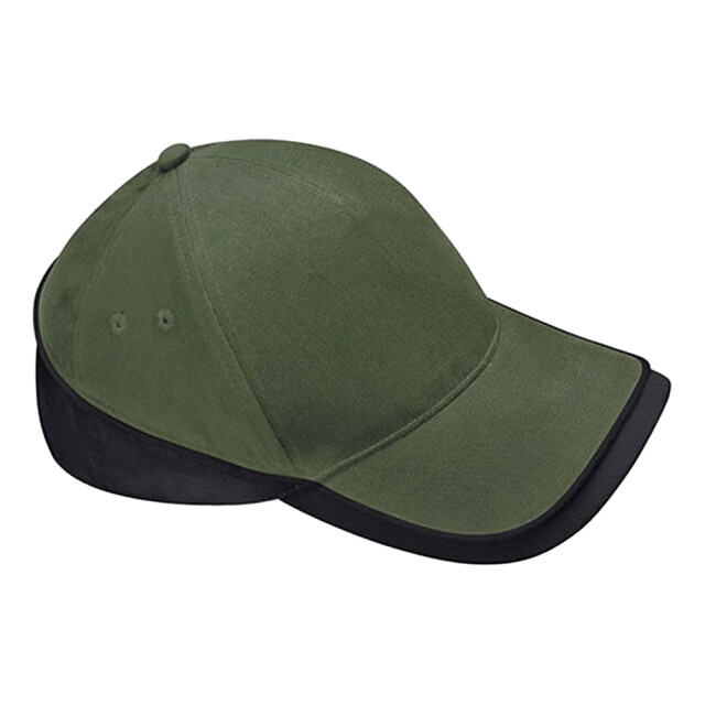 Beechfield Teamwear wedstrijd baseball cap UTLT1157_olivegreenblack large