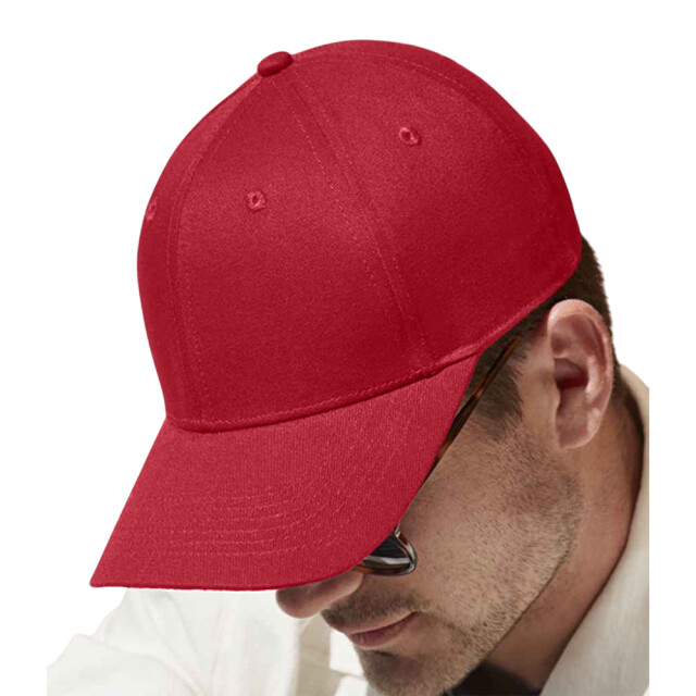 Beechfield Earthaware classic 6 panel organic cotton baseball cap UTLT1122_classicred large