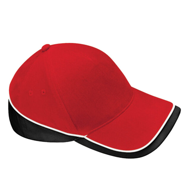 Beechfield Teamwear wedstrijd baseball cap UTLT1157_classicredblackwhite large