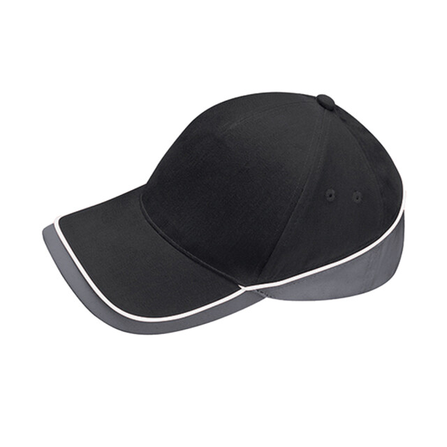 Beechfield Teamwear wedstrijd baseball cap UTLT1157_blackgraphitegreywhite large