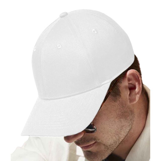 Beechfield Earthaware classic 6 panel organic cotton baseball cap UTLT1122_white large