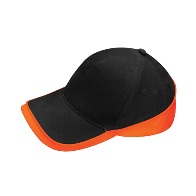 Beechfield Teamwear wedstrijd baseball cap UTLT1157_blackorange large