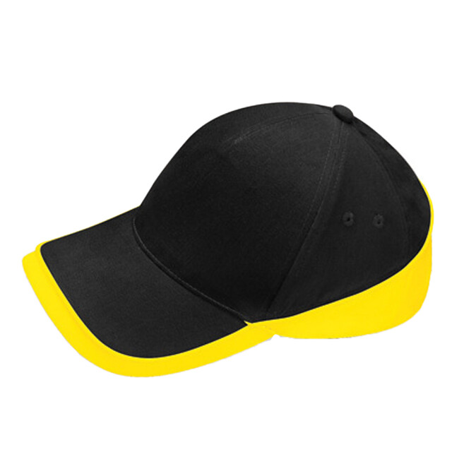 Beechfield Teamwear wedstrijd baseball cap UTLT1157_blackyellow large
