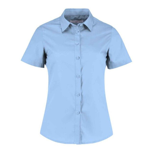 Kustom Kit Dames poplin getailleerd overhemd met korte mouwen UTLT4860_lightblue large