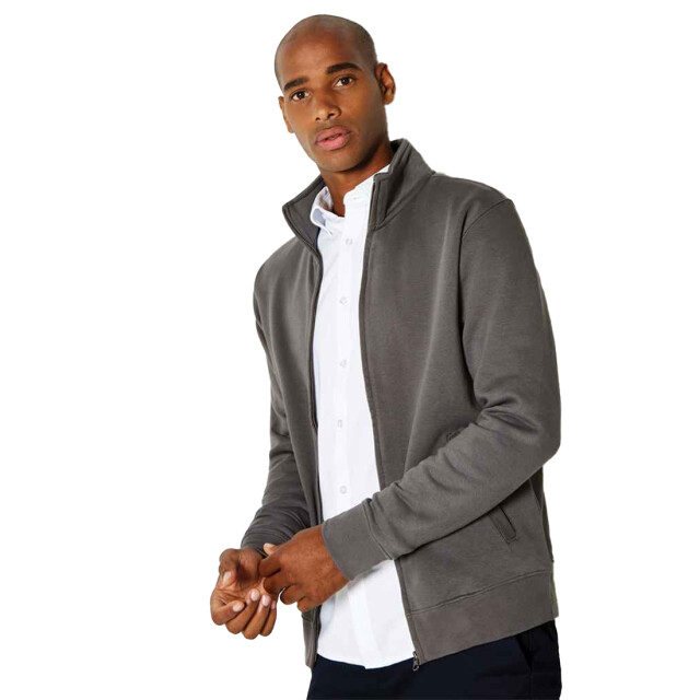 Kustom Kit Heren regular jacket met rits UTLT4749_darkgrey large