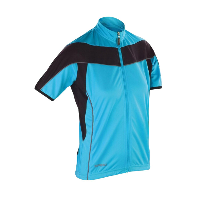 Spiro Impact Dames bikewear performance full zip jersey UTLT4633_aquablack large