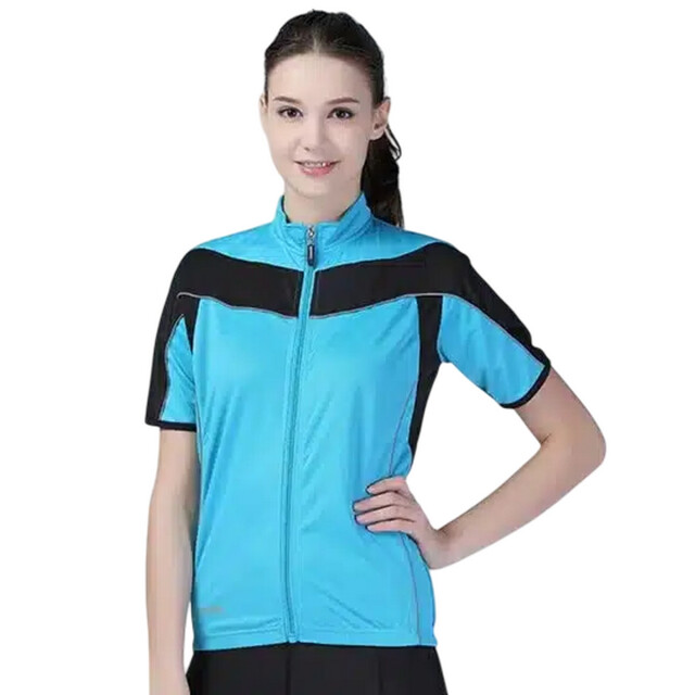 Spiro Impact Dames bikewear performance full zip jersey UTLT4633_aquablack large