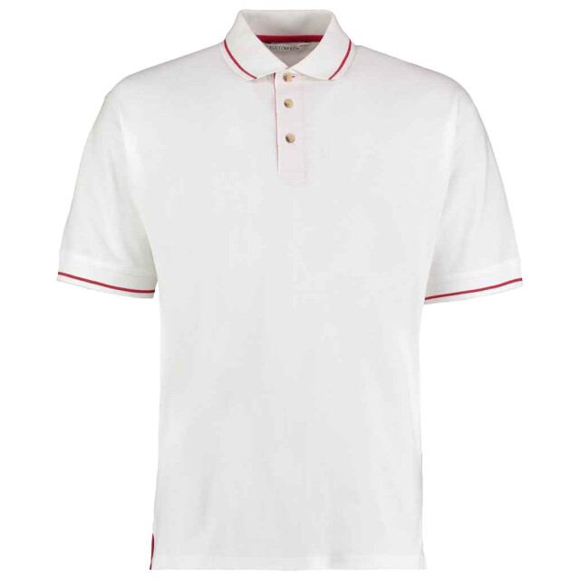 Kustom Kit Heren st mellion klassiek poloshirt UTLT3983_whitebrightred large