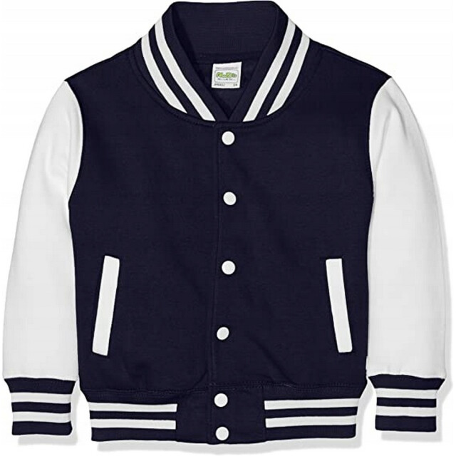 Awdis Varsity jas met contraststrepen voor kinderen UTLT3260_oxfordnavywhite large