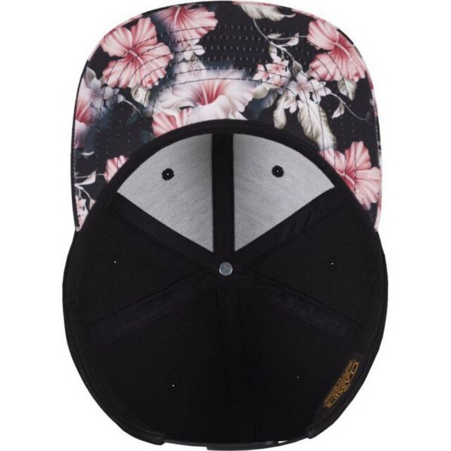 Flexfit Klassieke pro-stijl bloemen snapback cap UTLT3223_blackred large