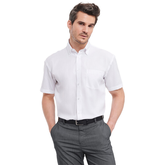 Russell Athletic Heren ultimate classic overhemd met korte mouwen UTLT5585_white large
