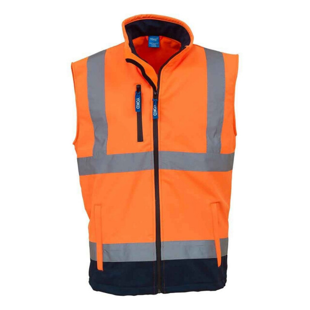 Yoko Hi-vis softshell gilet voor volwassenen UTLT5586_orangenavy large