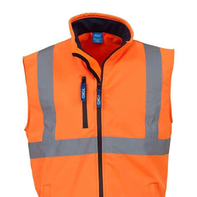 Yoko Hi-vis softshell gilet voor volwassenen UTLT5586_orangenavy large