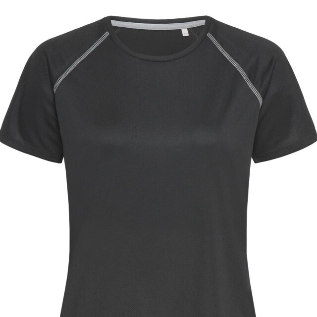 Stedman Stars Dames team raglan actief t-shirt UTLT5612_blackopal large